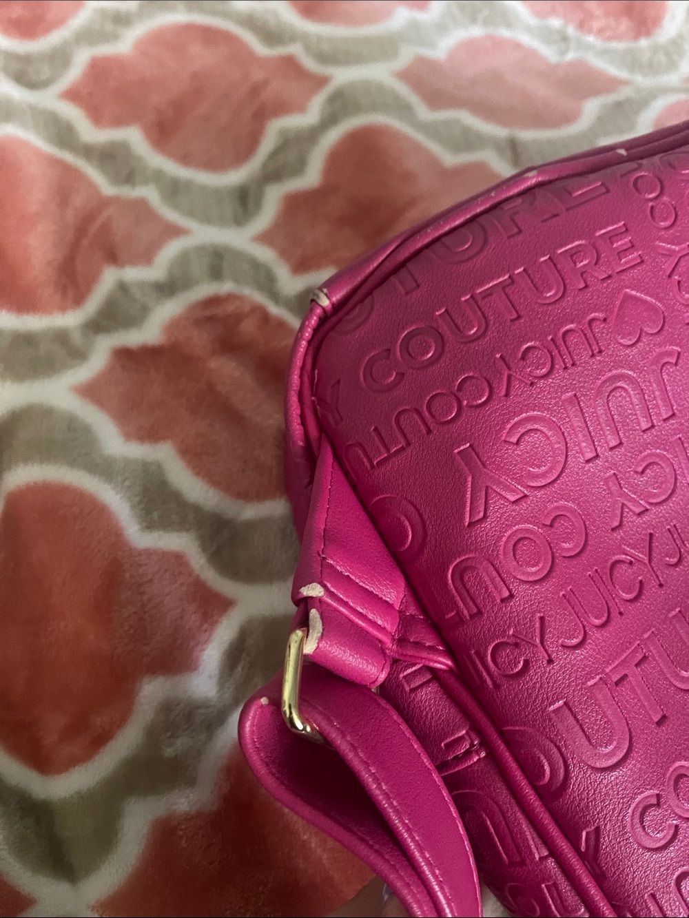 Juicy Couture Hot Pink Embossed Mini Backpack - Picture 4 of 7